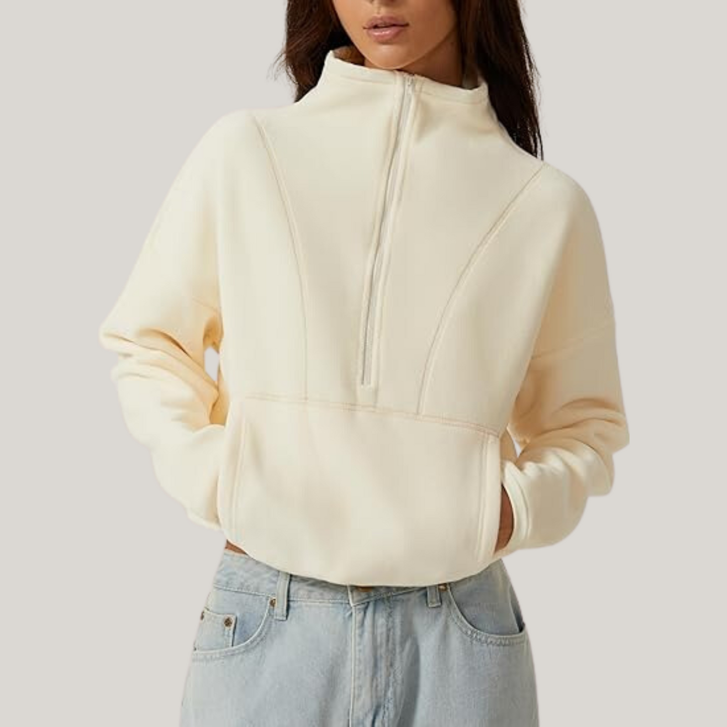 Francine™️ Varm sweatshirt i polarfleece